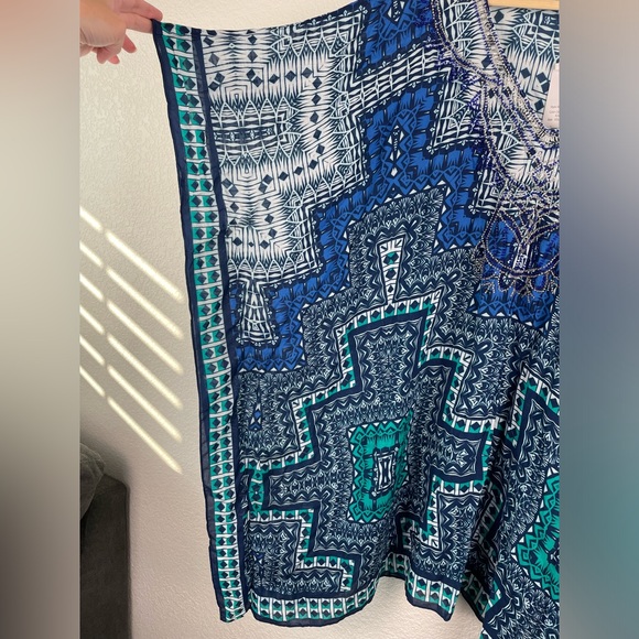 NWT Parker Beach Embellished Cover Up Size XS/S Blue Beaded Revolve - Picture 8 of 11